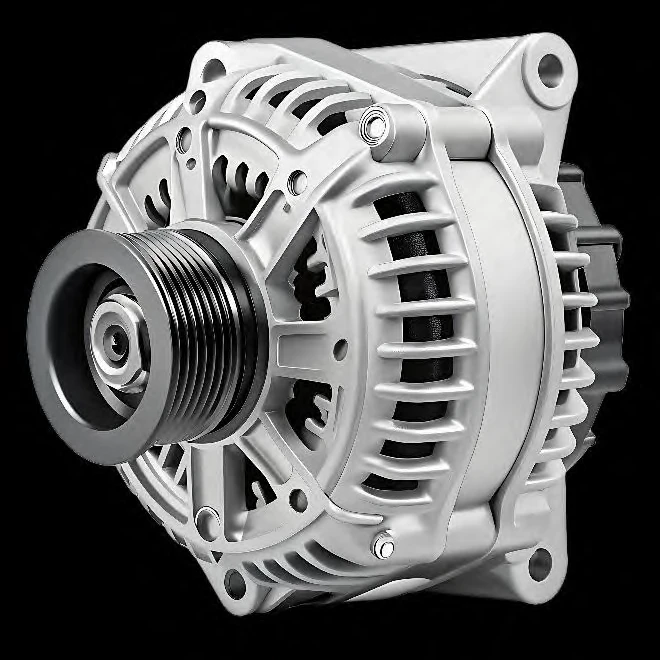 Detailed mechanical alternator visualization