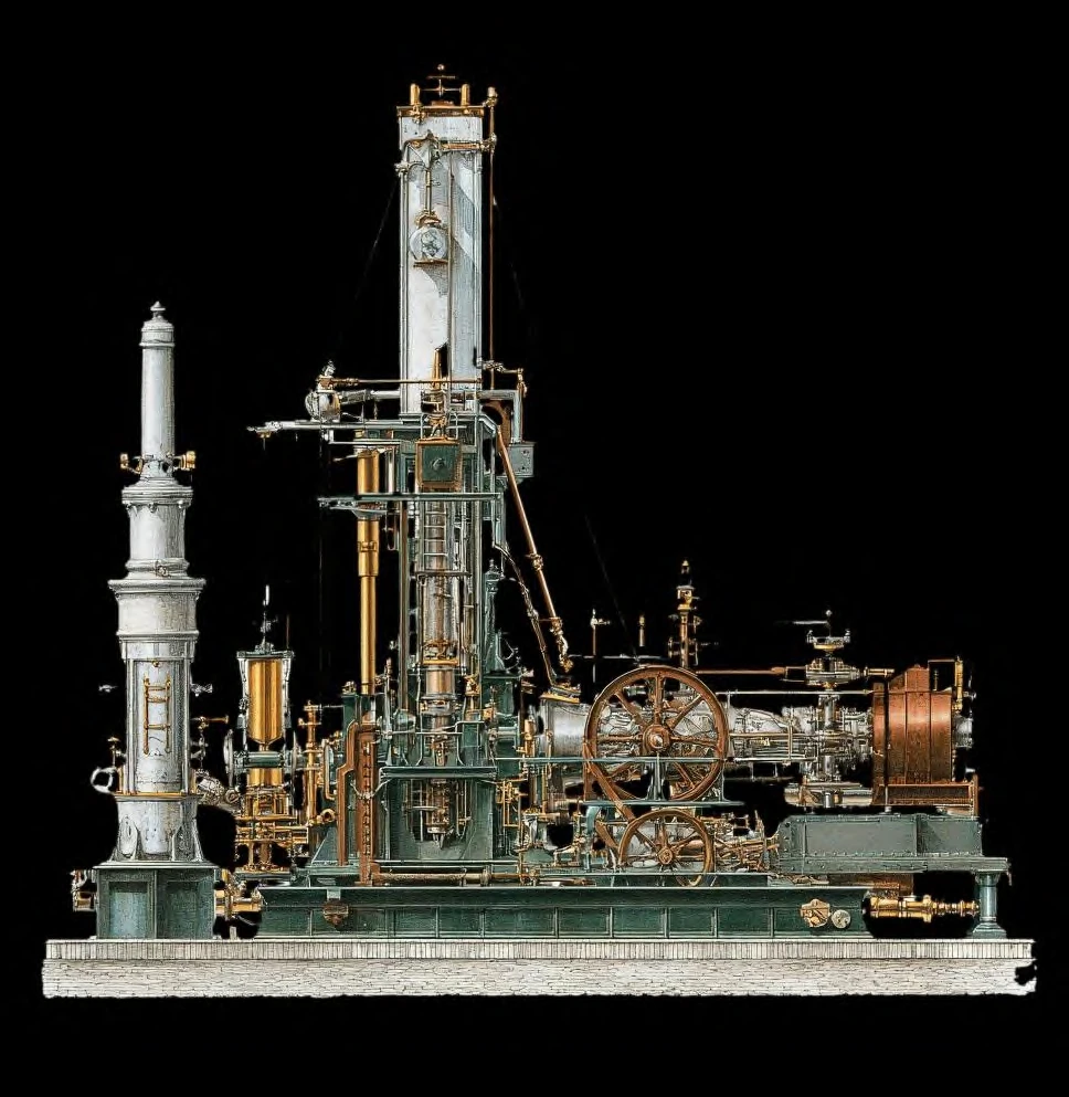 Detailed visualization of an industrial facility